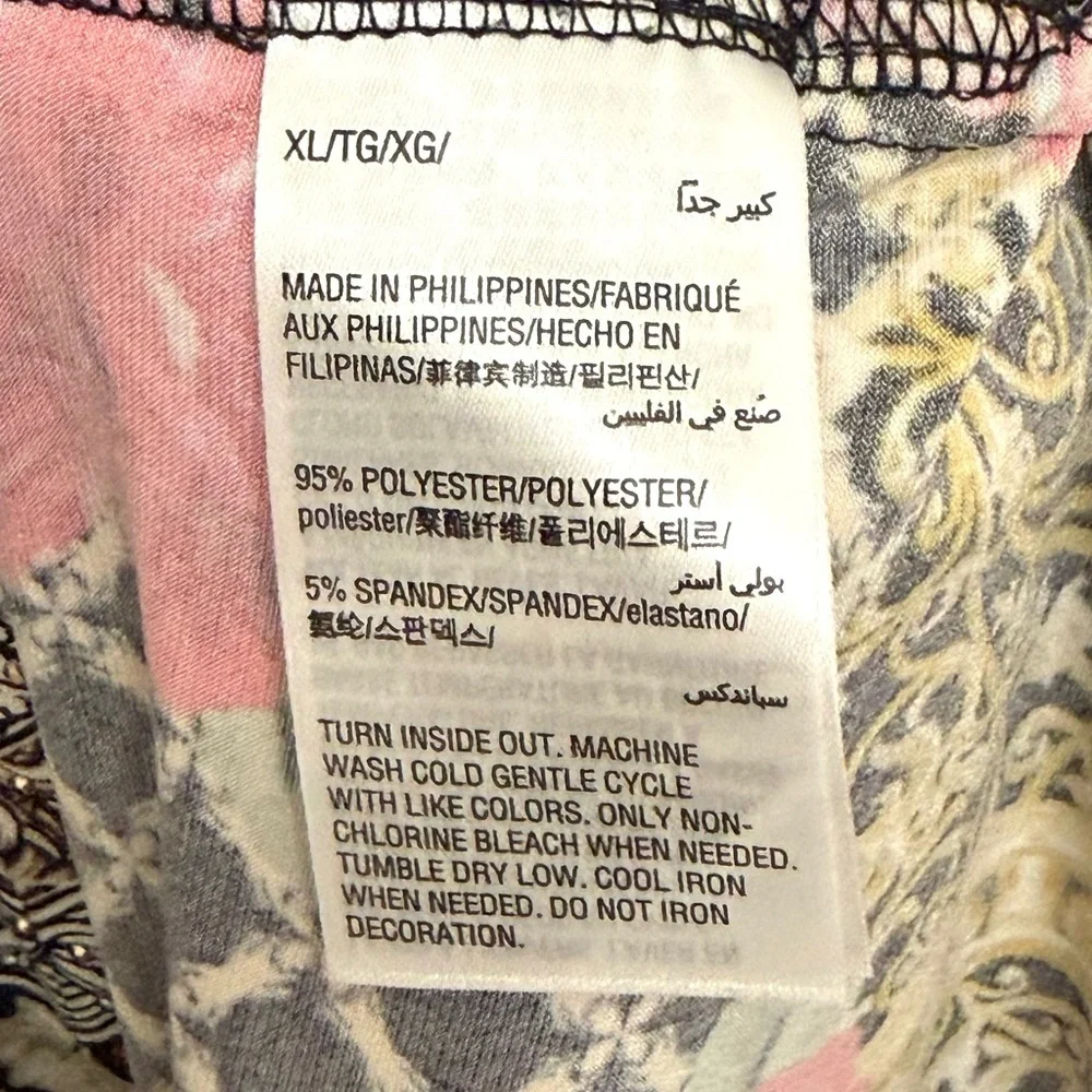 JM Collection Floral V Neck Tunic Blouse XL - Picture 4 of 11